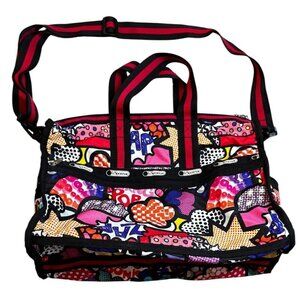 LeSportSac Pop Art Pow Bang Boom Graffiti Vintage Crossbody Bag Rare Travel